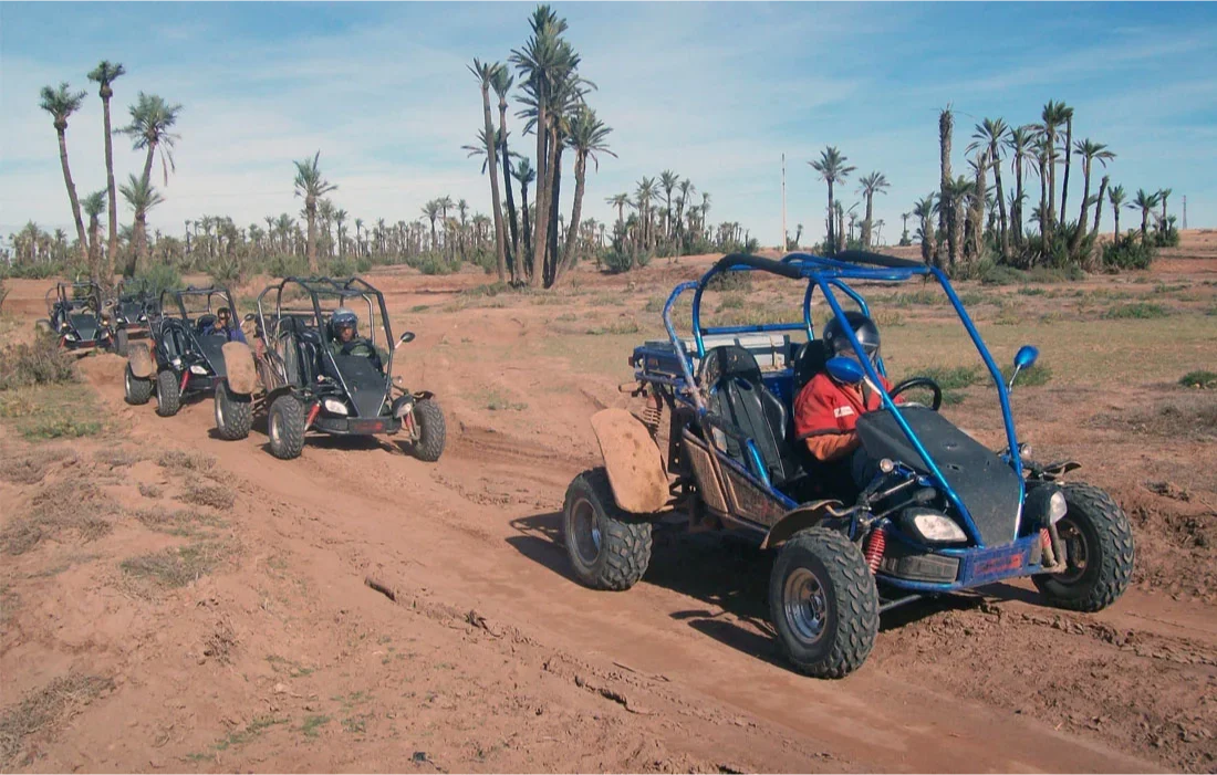 Buggy dans la palmeraie de Marrakech